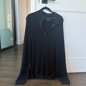 Express Men's Black Zip-Up Sweater